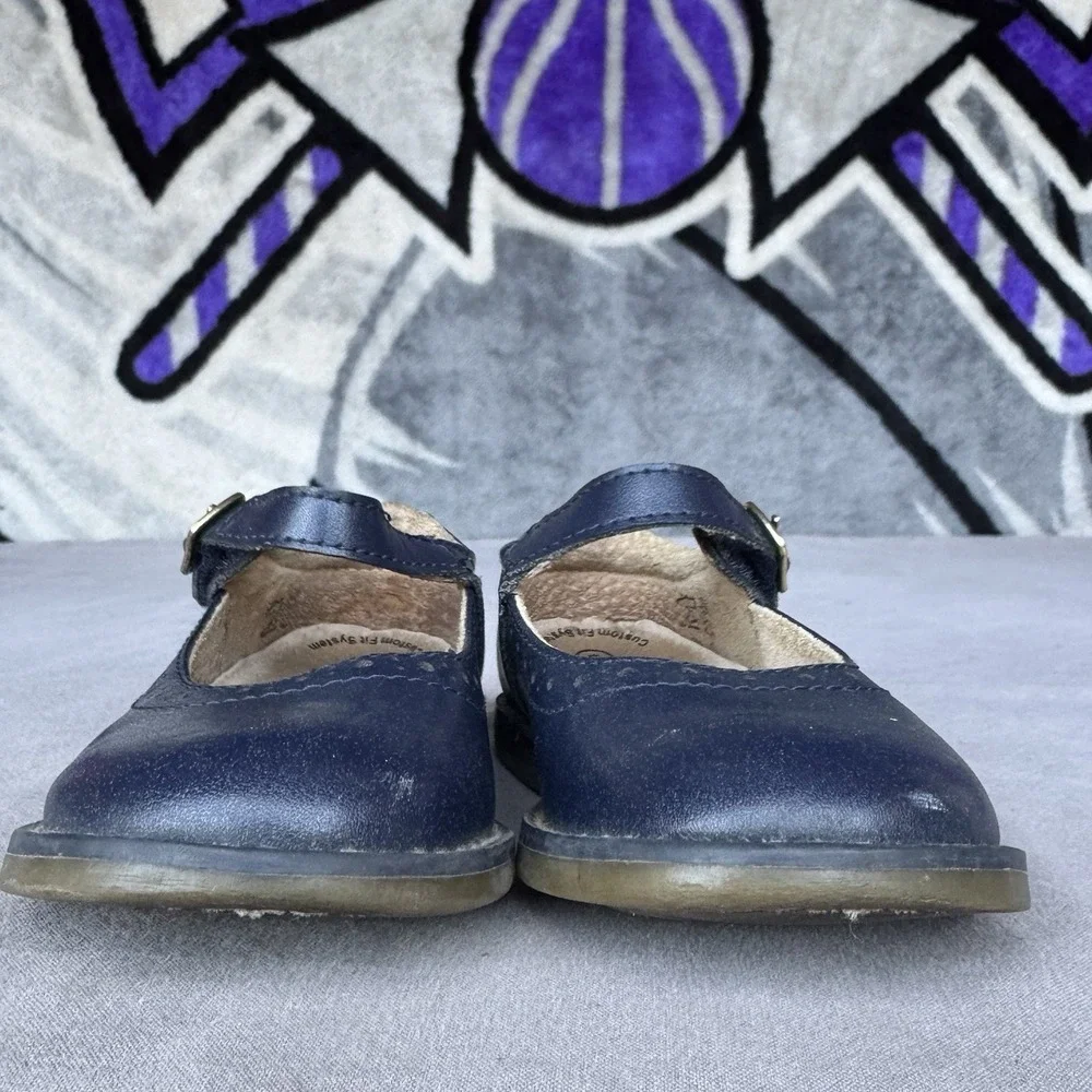 Size 9c - Footmates Allie Navy Blue Mary Jane Shoes 2846 Preschool‎ Girls